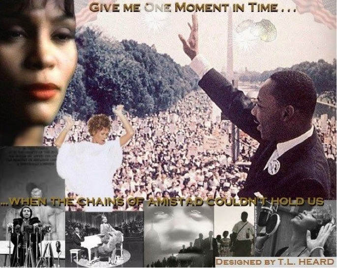 Art projec featuring Whitney Houston and Martin Luther King Jr.